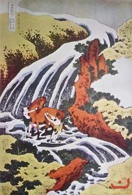 Кацусика Хокусай. Водопад Ёсицунэ на горе Ёсино